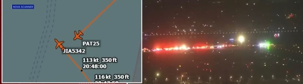 Update on the passenger jet and Black Hawk collision; recovery efforts are underway