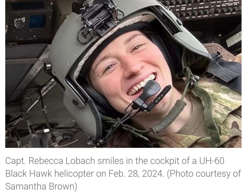 Identity of the last soldier in Blackhawk collision confirmed. Captain Rebecca Lobach.