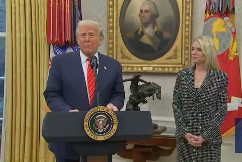 Live Coverage of Bondi swearing-in ceremony. Pam Bondi has been confirmed and sworn in as Attorney General.