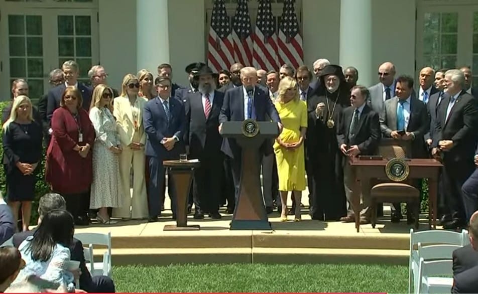 Trump Signs Executive Order on Religious Liberty at National Day of Prayer Event
